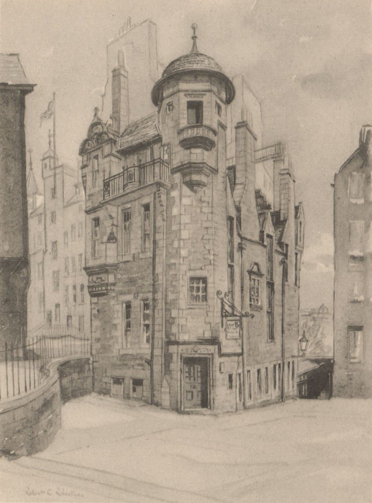 EDINBURGH. Lady Stair's house. Scotland. By Robert C. Robertson. ROBERTS 1952